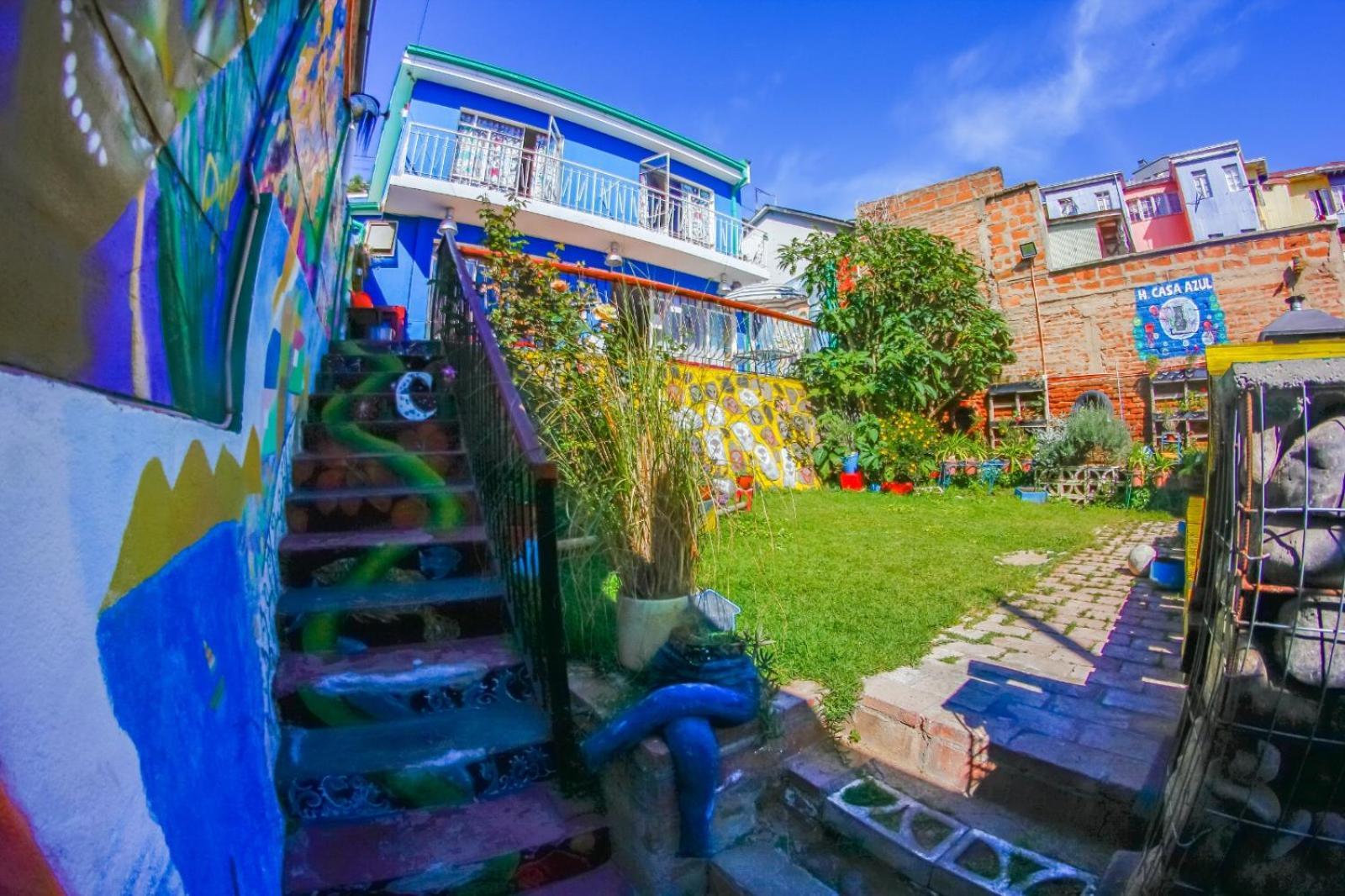 La Casa Azul Hostel Valparaíso Exterior photo